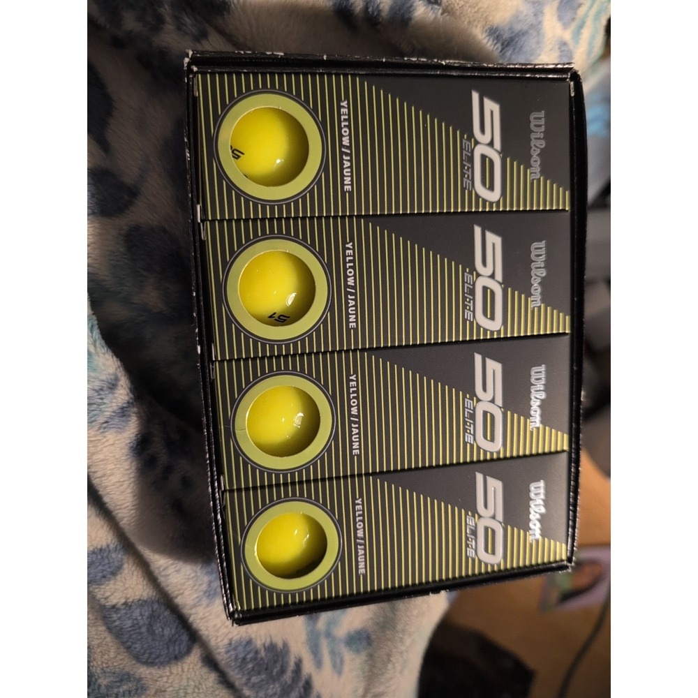 Wilson Staff 50 Elite Golf Balls, Yellow, Pack of 12 - NEW